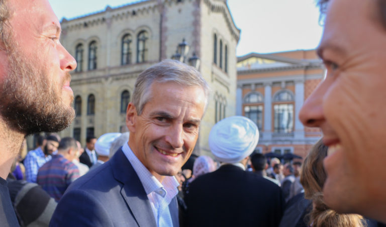 Lysbakken, Støre og Hareide