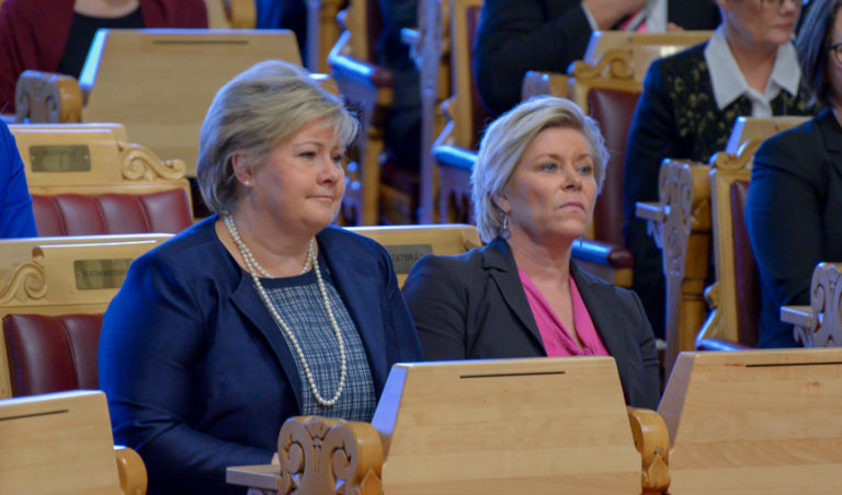 Erna Solberg og Siv Jensen